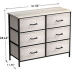 Commodes de chambre avec 6 tiroirs, commode de chambre
