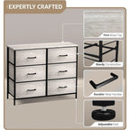 Commodes de chambre avec 6 tiroirs, commode de chambre