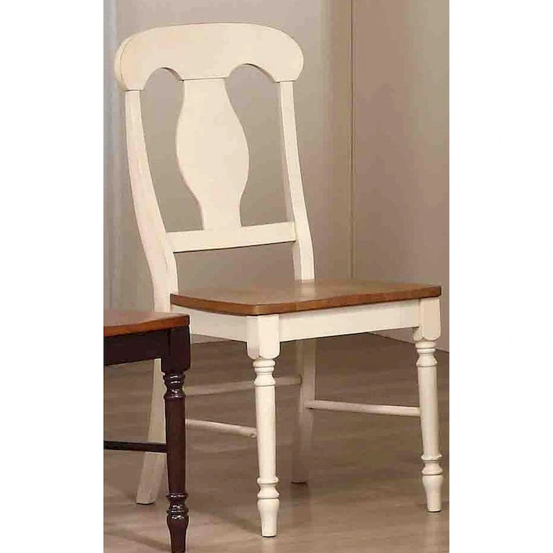 Table à manger ronde avec rallonge papillon et 4 chaises Napoléon