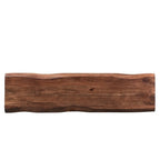 Banc 60 bords bruts en bois de Sesham, pieds dorés (Inde) - 60 x 16 x 18
