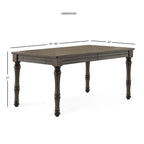80-Inch Wooden Dining Table - Grey