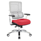 Fauteuil de direction ergonomique en maille respirante avec support lombaire réglable et assise en tissu personnalisé