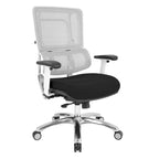 Fauteuil de direction ergonomique en maille respirante avec support lombaire réglable et assise en tissu personnalisé