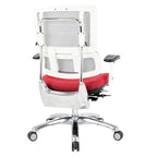 Fauteuil de direction ergonomique en maille respirante avec support lombaire réglable et assise en tissu personnalisé