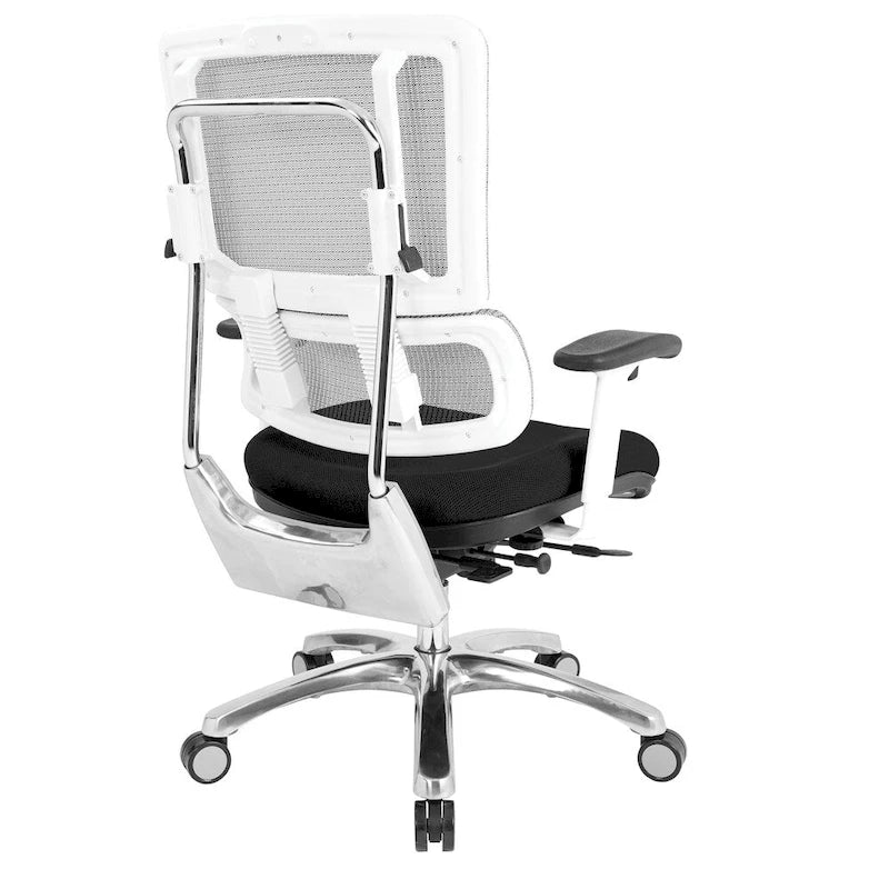 Fauteuil de direction ergonomique en maille respirante avec support lombaire réglable et assise en tissu personnalisé