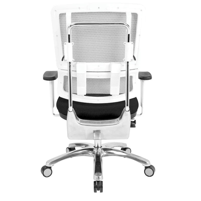 Fauteuil de direction ergonomique en maille respirante avec support lombaire réglable et assise en tissu personnalisé