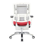 Fauteuil de direction ergonomique en maille respirante avec support lombaire réglable et assise en tissu personnalisé