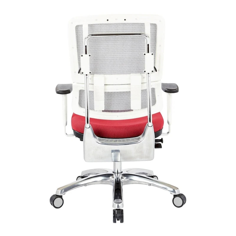 Fauteuil de direction ergonomique en maille respirante avec support lombaire réglable et assise en tissu personnalisé