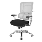 Fauteuil de direction ergonomique en maille respirante avec support lombaire réglable et assise en tissu personnalisé