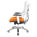 Fauteuil de direction ergonomique en maille respirante avec support lombaire réglable et assise en tissu personnalisé
