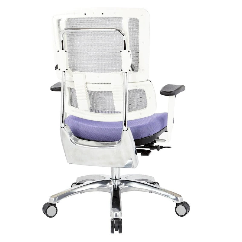 Fauteuil de direction ergonomique en maille respirante avec support lombaire réglable et assise en tissu personnalisé
