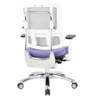 Fauteuil de direction ergonomique en maille respirante avec support lombaire réglable et assise en tissu personnalisé