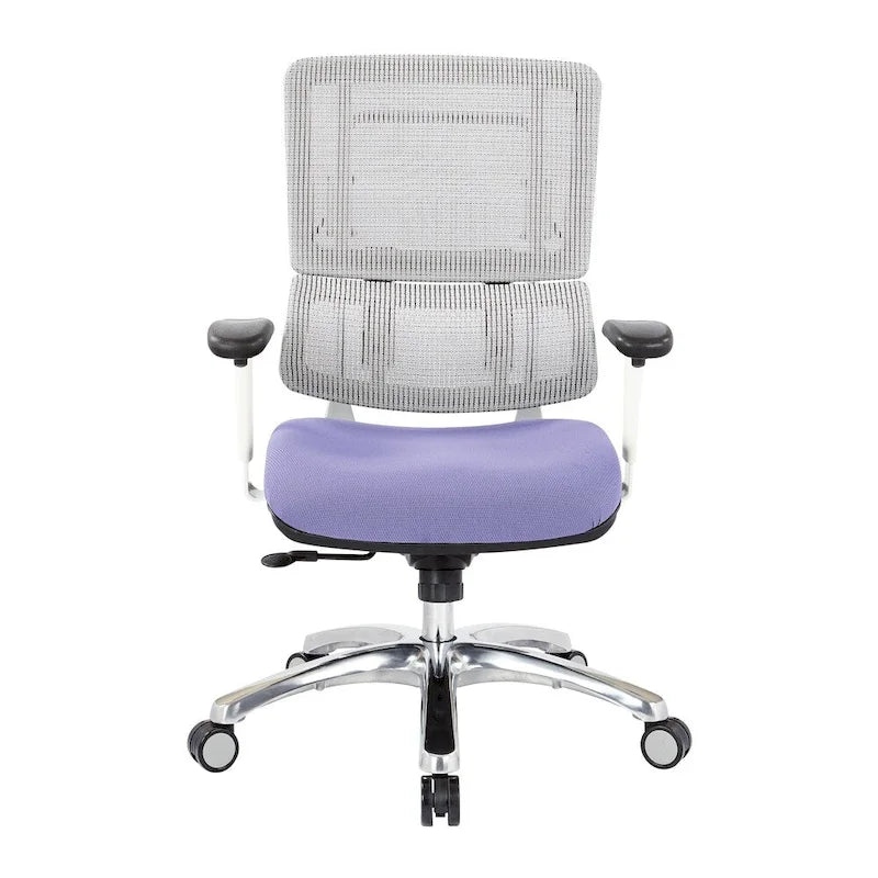 Fauteuil de direction ergonomique en maille respirante avec support lombaire réglable et assise en tissu personnalisé