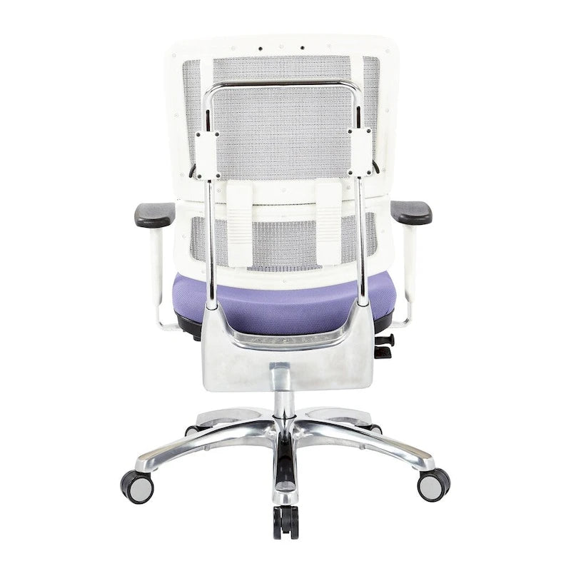Fauteuil de direction ergonomique en maille respirante avec support lombaire réglable et assise en tissu personnalisé