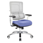 Fauteuil de direction ergonomique en maille respirante avec support lombaire réglable et assise en tissu personnalisé