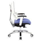 Fauteuil de direction ergonomique en maille respirante avec support lombaire réglable et assise en tissu personnalisé