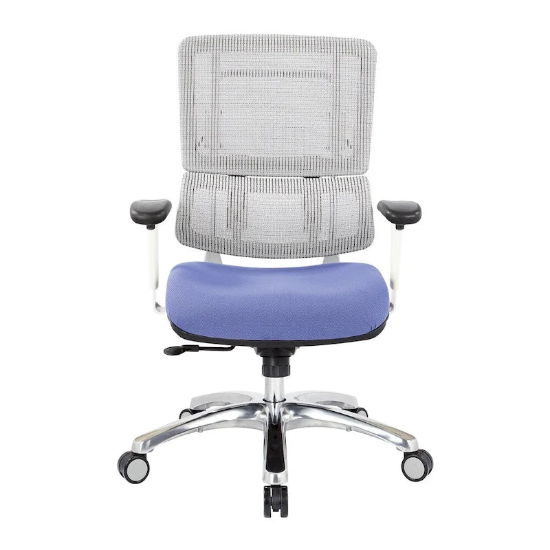 Fauteuil de direction ergonomique en maille respirante avec support lombaire réglable et assise en tissu personnalisé