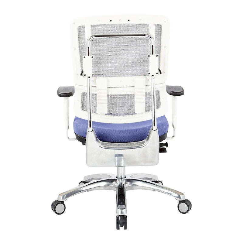 Fauteuil de direction ergonomique en maille respirante avec support lombaire réglable et assise en tissu personnalisé