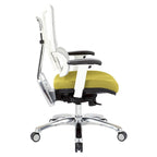 Fauteuil de direction ergonomique en maille respirante avec support lombaire réglable et assise en tissu personnalisé