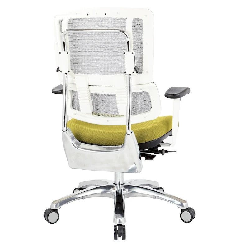 Fauteuil de direction ergonomique en maille respirante avec support lombaire réglable et assise en tissu personnalisé