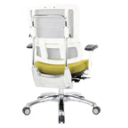 Fauteuil de direction ergonomique en maille respirante avec support lombaire réglable et assise en tissu personnalisé