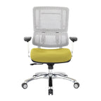 Fauteuil de direction ergonomique en maille respirante avec support lombaire réglable et assise en tissu personnalisé
