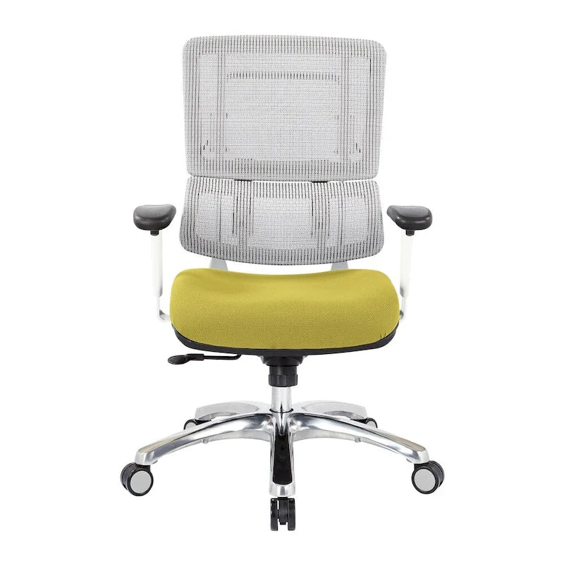 Fauteuil de direction ergonomique en maille respirante avec support lombaire réglable et assise en tissu personnalisé