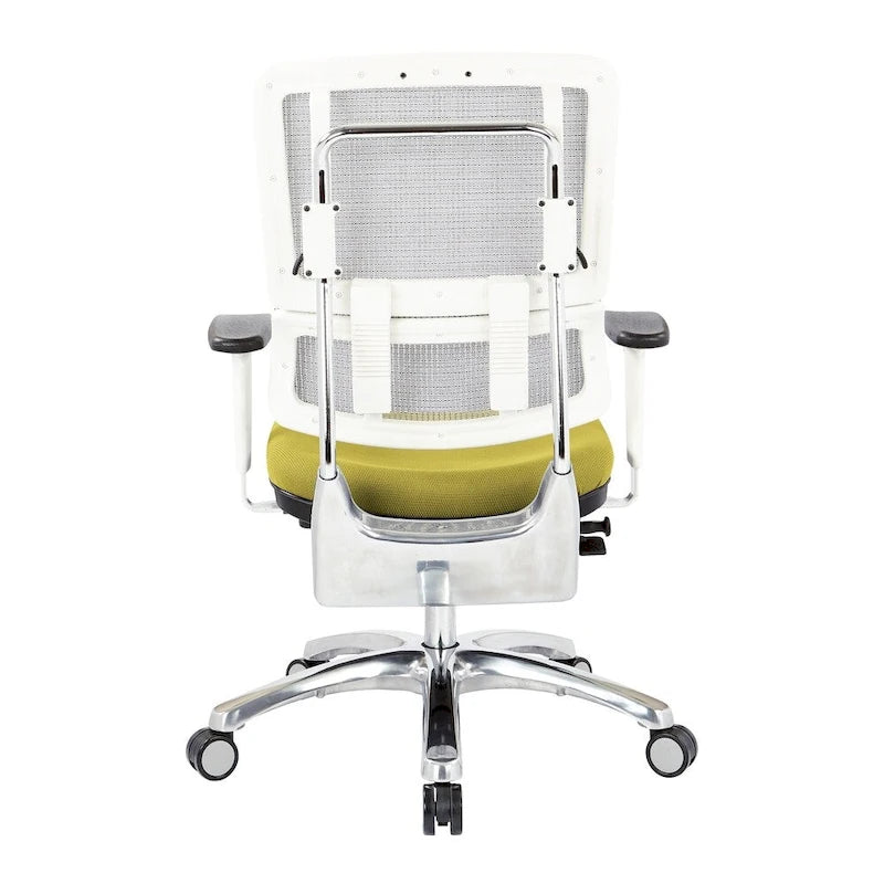 Fauteuil de direction ergonomique en maille respirante avec support lombaire réglable et assise en tissu personnalisé