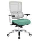 Fauteuil de direction ergonomique en maille respirante avec support lombaire réglable et assise en tissu personnalisé