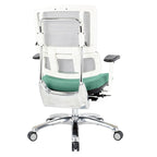 Fauteuil de direction ergonomique en maille respirante avec support lombaire réglable et assise en tissu personnalisé