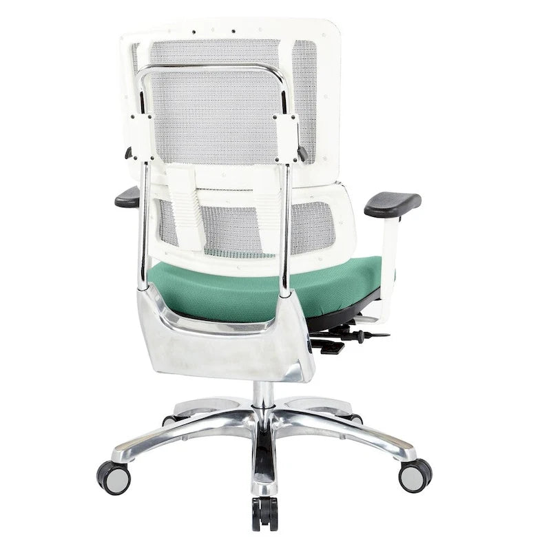 Fauteuil de direction ergonomique en maille respirante avec support lombaire réglable et assise en tissu personnalisé