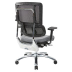 Fauteuil de direction ergonomique en maille respirante avec support lombaire réglable et assise en tissu personnalisé