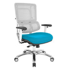 Fauteuil de direction ergonomique en maille respirante avec support lombaire réglable et assise en tissu personnalisé