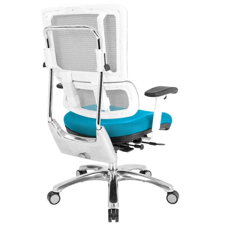 Fauteuil de direction ergonomique en maille respirante avec support lombaire réglable et assise en tissu personnalisé