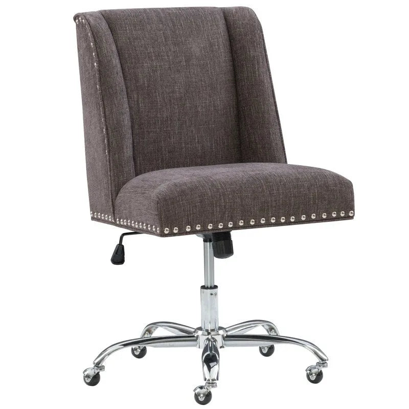 Fauteuil de bureau pivotant violet anthracite