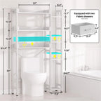 Meuble de rangement pour toilettes - 9,4P x 31,1L x 63,4H