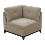 Fabric Corner Wedge with Tufted Back Pillow, Gray