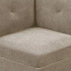 Coin de canapé en tissu avec coussin de dossier capitonné, Gris