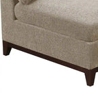 Coin de canapé en tissu avec coussin de dossier capitonné, Gris