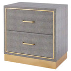 Edinburgh 2-Drawer Faux Shagreen End table