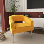 Contemporary Upholstered Ruffle Accent Chair
