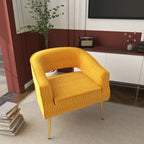 Contemporary Upholstered Ruffle Accent Chair