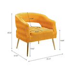 Contemporary Upholstered Ruffle Accent Chair