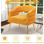 Contemporary Upholstered Ruffle Accent Chair
