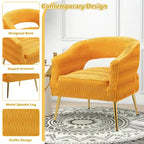 Contemporary Upholstered Ruffle Accent Chair