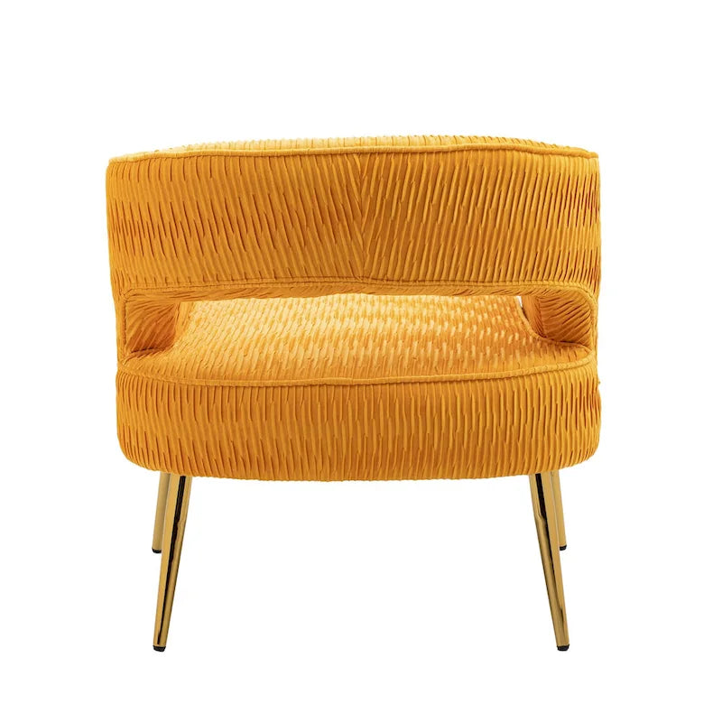 Contemporary Upholstered Ruffle Accent Chair