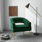 Contemporary Upholstered Ruffle Accent Chair