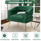 Contemporary Upholstered Ruffle Accent Chair