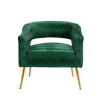 Contemporary Upholstered Ruffle Accent Chair
