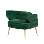 Contemporary Upholstered Ruffle Accent Chair